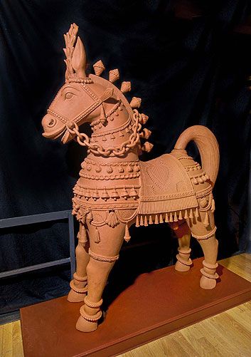 Terracotta Horse Sculpture